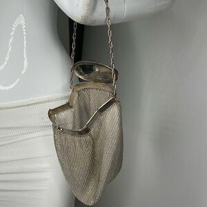 Antique Sterling Silver 925 Chain Mesh Expandable Top Snap Mirror Bag Super Rare